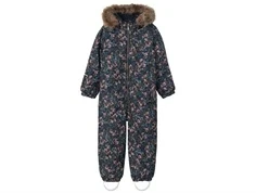 Name It dark sapphire blomstret flyverdragt